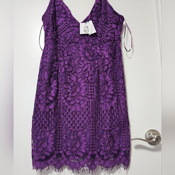 Add On $5 - Purple Lace Party Dress - Picture 5 of 14
